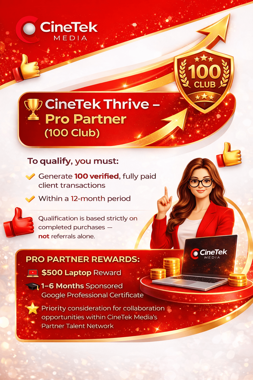CineTek Thrive Pro Partner 100 Club